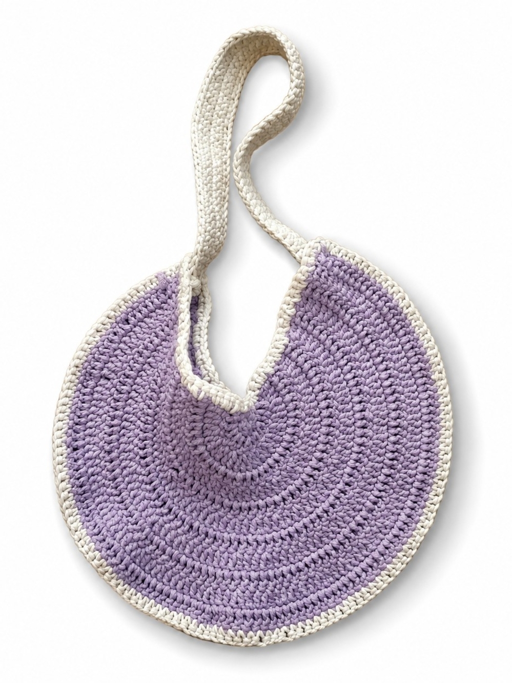Handmade Lavender Crochet Tote Bag - Extra Large